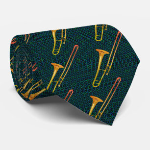 Trombone Green Neck Tie Krawatte