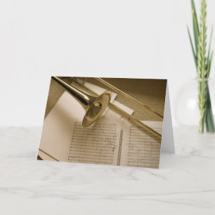 Trombone greeting card karte