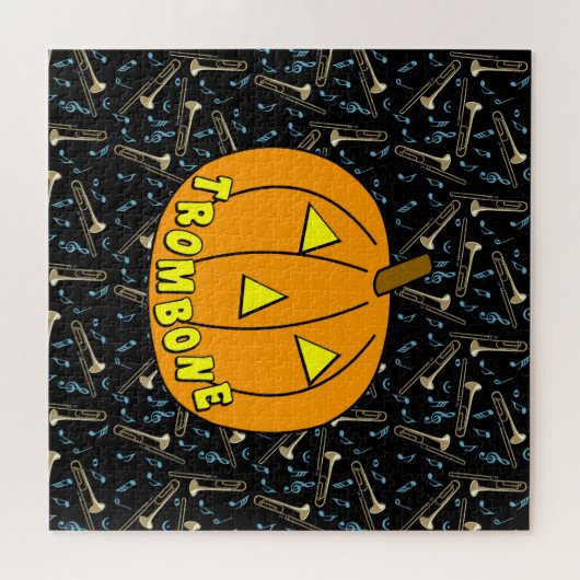 Trombone Halloween Pumpkin Puzzle (Horizontal)