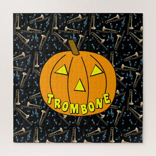 Trombone Halloween Pumpkin Puzzle (Vertikal)