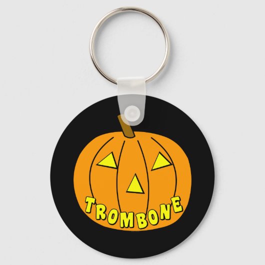 Trombone Halloween Pumpkin Schlüsselanhänger (Vorderseite)