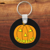 Trombone Halloween Pumpkin Schlüsselanhänger (Vorderseite)
