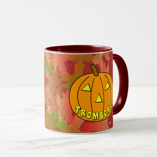 Trombone Halloween Pumpkin Tasse (VorderseiteRechts)