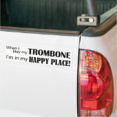 Trombone Happy Place Autoaufkleber (Auf Lkw)