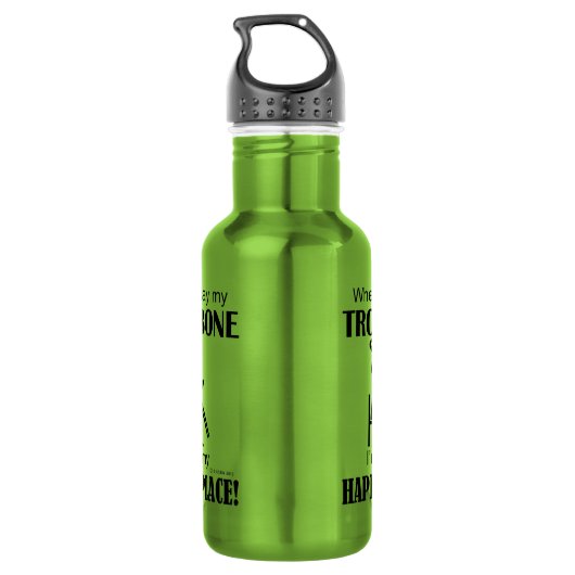 Trombone Happy Place Edelstahlflasche (Rückseite)