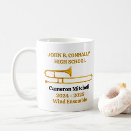 Trombone High School Band Gold Personalisiert Kaffeetasse