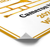 Trombone High School Band Gold Personalisiert Poster (Ecke)