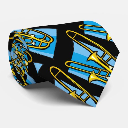 Trombone-Jazz-Entwurf bemannte Krawatte (Gerollt)