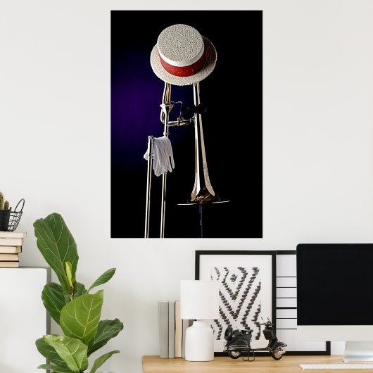 Trombone Jazz Poster (Heimbüro)