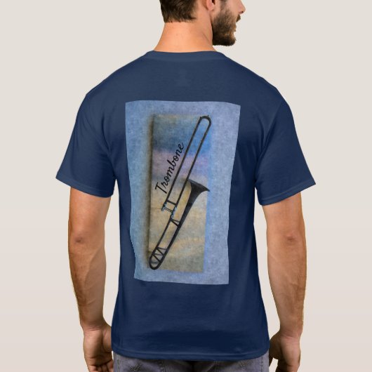 Trombone Jazzy Artistic Musical Blues T-Shirt (Rückseite)