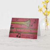 Trombone Karte (Gelbe Blume)