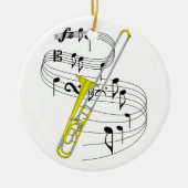 Trombone Keramik Ornament (Vorne)