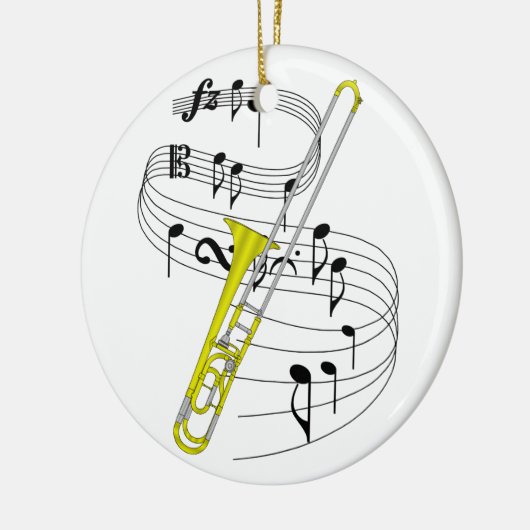 Trombone Keramik Ornament (Links)