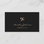 Trombone Lehrer Bass Clef Gold&Black Beruflich Visitenkarte (Vorderseite)