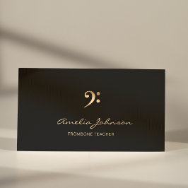 Trombone Lehrer Bass Clef Gold&Black Beruflich Visitenkarte