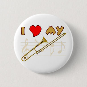 Trombone-Liebe Button