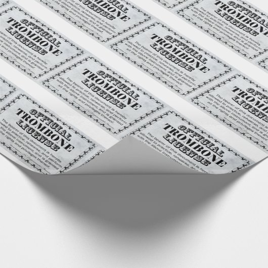 Trombone-Lizenz Geschenkpapier (Ecke)