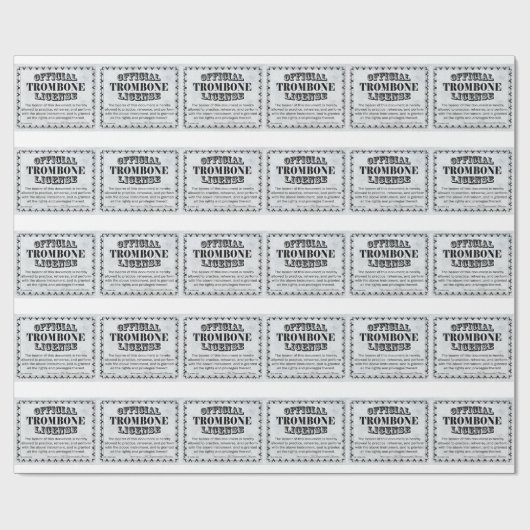 Trombone-Lizenz Geschenkpapier (Flach)
