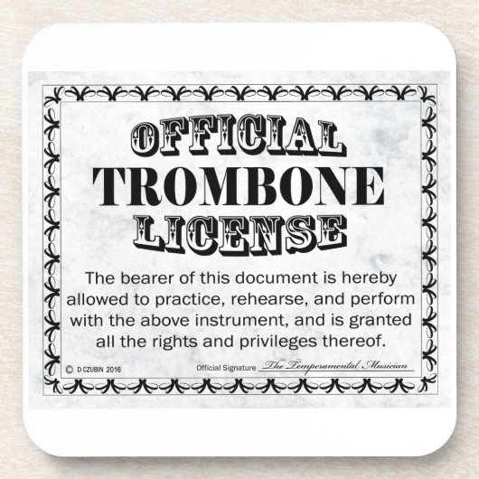 Trombone-Lizenz Untersetzer (Vorderseite)