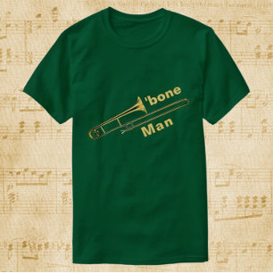 Trombone Man Spaß T - Shirt