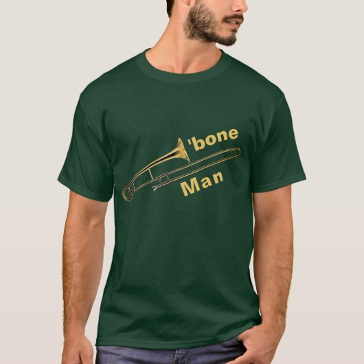 Trombone Man Spaß T - Shirt (Vorderseite)