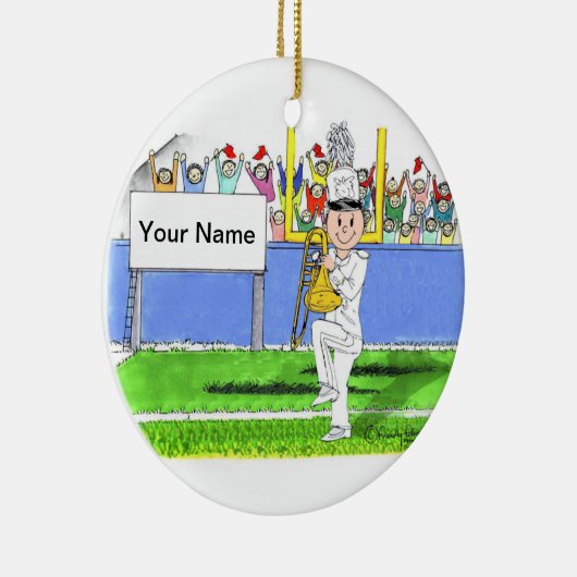 Trombone - Männlich Keramik Ornament (Rechts)