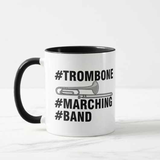 Trombone Marching Band Hashtags Tasse (Links)