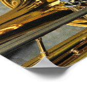 Trombone-Messinginstrument Poster (Ecke)
