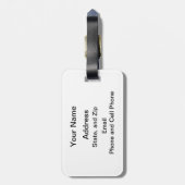 Trombone mit Bassschlüssel Gepäckanhänger (Rückseite vertikal)