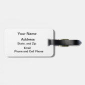 Trombone mit Bassschlüssel Gepäckanhänger (Rückseite horizontal)