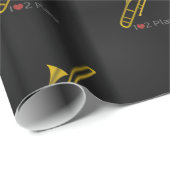 Trombone music Cartoons Paper Geschenkpapier (Rolleneckpunkt)