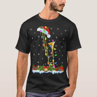 Trombone Music Lover Matching Weihnachtsmannmütze T-Shirt