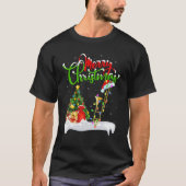 Trombone Music Lover Xmas Lighting Santa Trombone T-Shirt (Vorderseite)