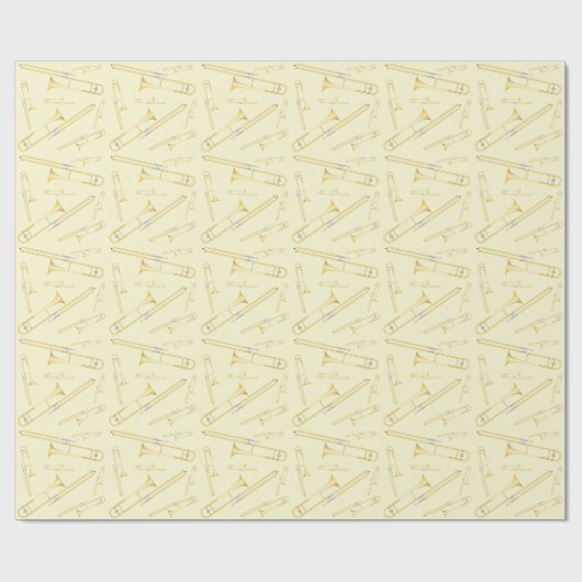 Trombone Music Teacher Geschenkpapier (Flach)