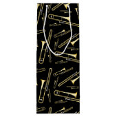 Trombone Musician Band Teacher Geschenktüte Für Weinflaschen (Rückseite)