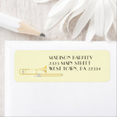 Trombone Musician Band Teacher Label (Insitu)