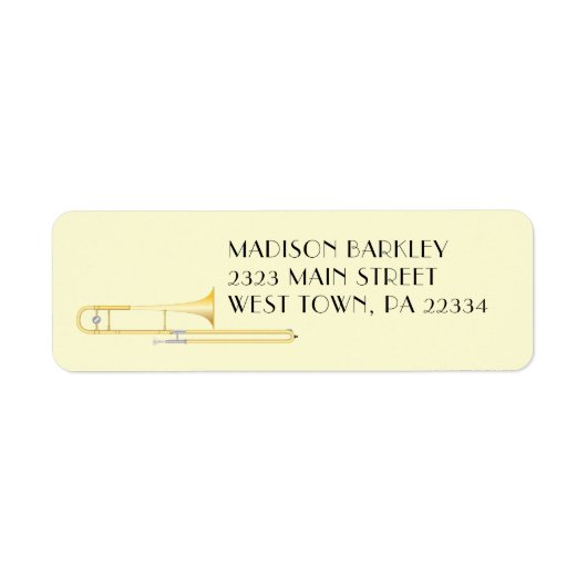 Trombone Musician Band Teacher Label (Vorne)