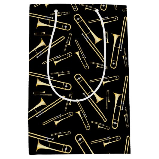Trombone Musician Band Teacher Mittlere Geschenktüte (Vorderseite)