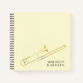 Trombone Musician Band Teacher Notebook Notizblock (Vorderseite)