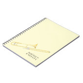 Trombone Musician Band Teacher Notebook Notizblock (Linke Seite)