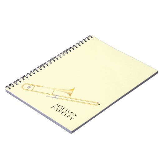 Trombone Musician Band Teacher Notebook Notizblock (Linke Seite)