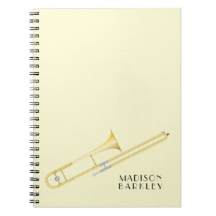 Trombone Musician Band Teacher Notebook Notizblock