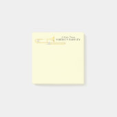 Trombone Musician Band Teacher Postit Notes Post-it Klebezettel (Vorderseite)