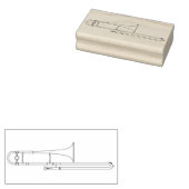 Trombone Musician Band Teacher Rubber Briefmarke Gummistempel (Stempel)