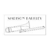 Trombone Musician Band Teacher Rubber Briefmarke Gummistempel (Prägung)