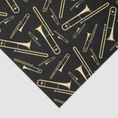 Trombone Musician Band Teacher Wrapping Paper Seidenpapier (Detail)