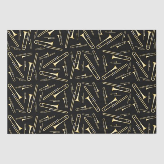 Trombone Musician Band Teacher Wrapping Paper Seidenpapier (Vorderseite)