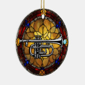 Trombone-Musik Keramik Ornament (Rechts)