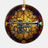 Trombone-Musik Keramik Ornament (Vorne)
