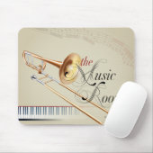 Trombone-Musik-Raum Mousepad (Mit Mouse)